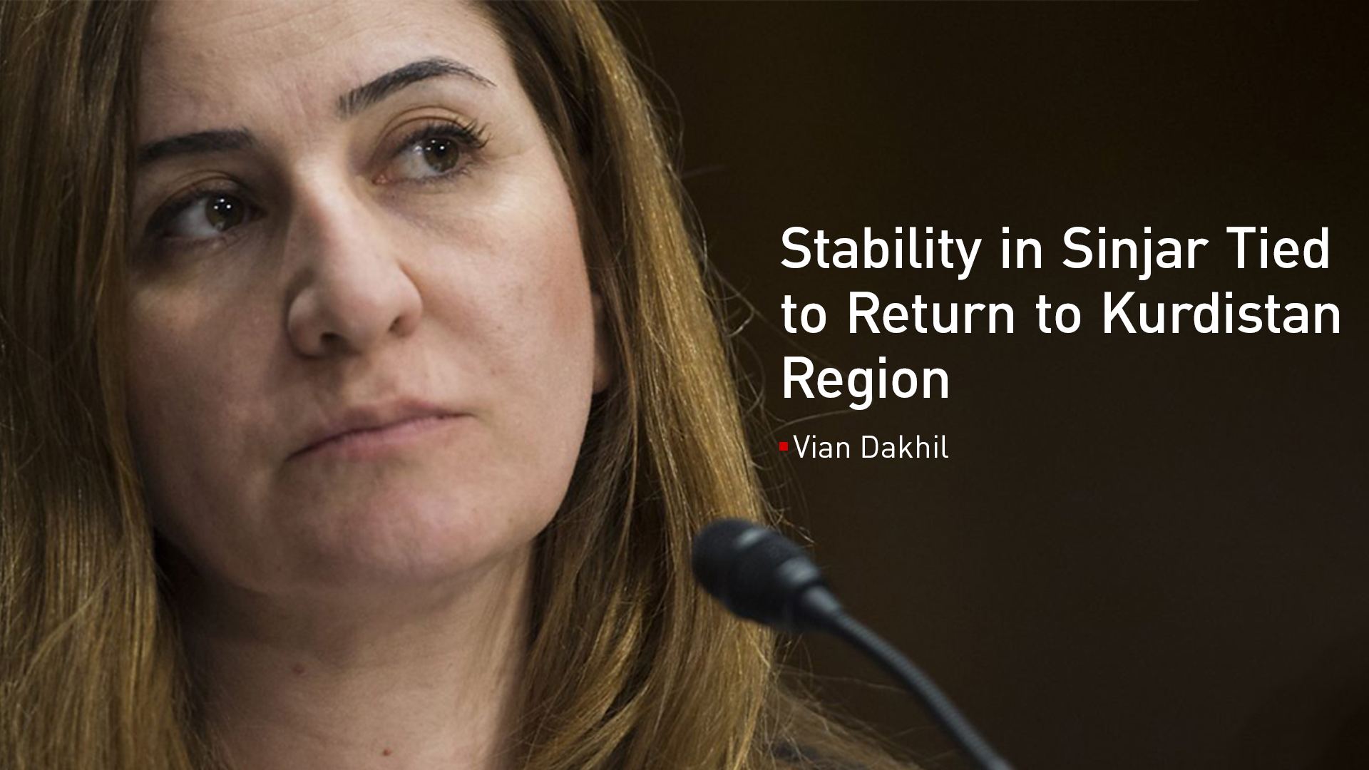 Vian Dakhil, the spokesperson for the Kurdistan Democratic Party (KDP) faction in the Iraqi Council of Representatives. (BBC)