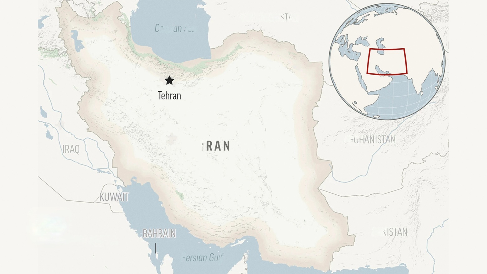 The locator map of Iran. (Photo: AP)