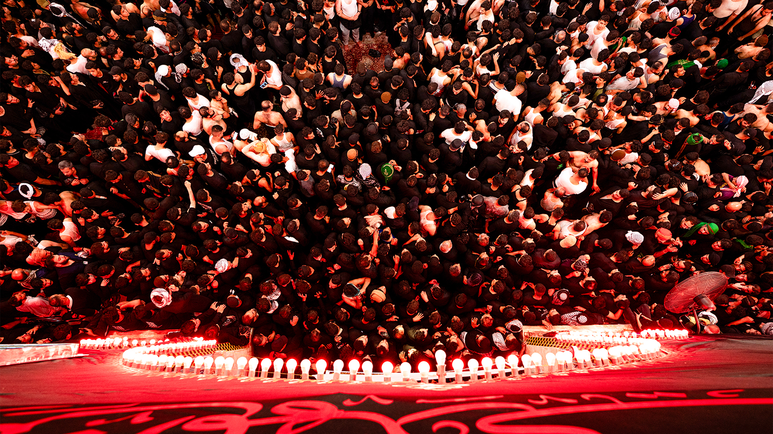 Shiite Muslims gather in Karbala for Arbaeen on Aug. 15, 2025. (AFP)