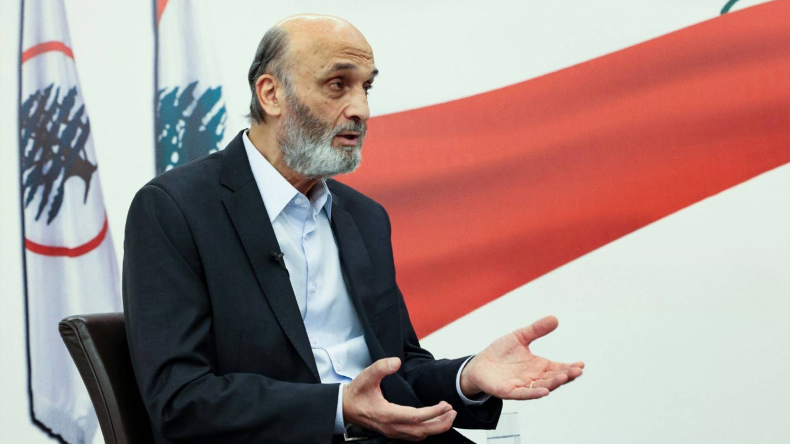 Samir Geagea, leader of the Christian Lebanese Forces party. (AFP)