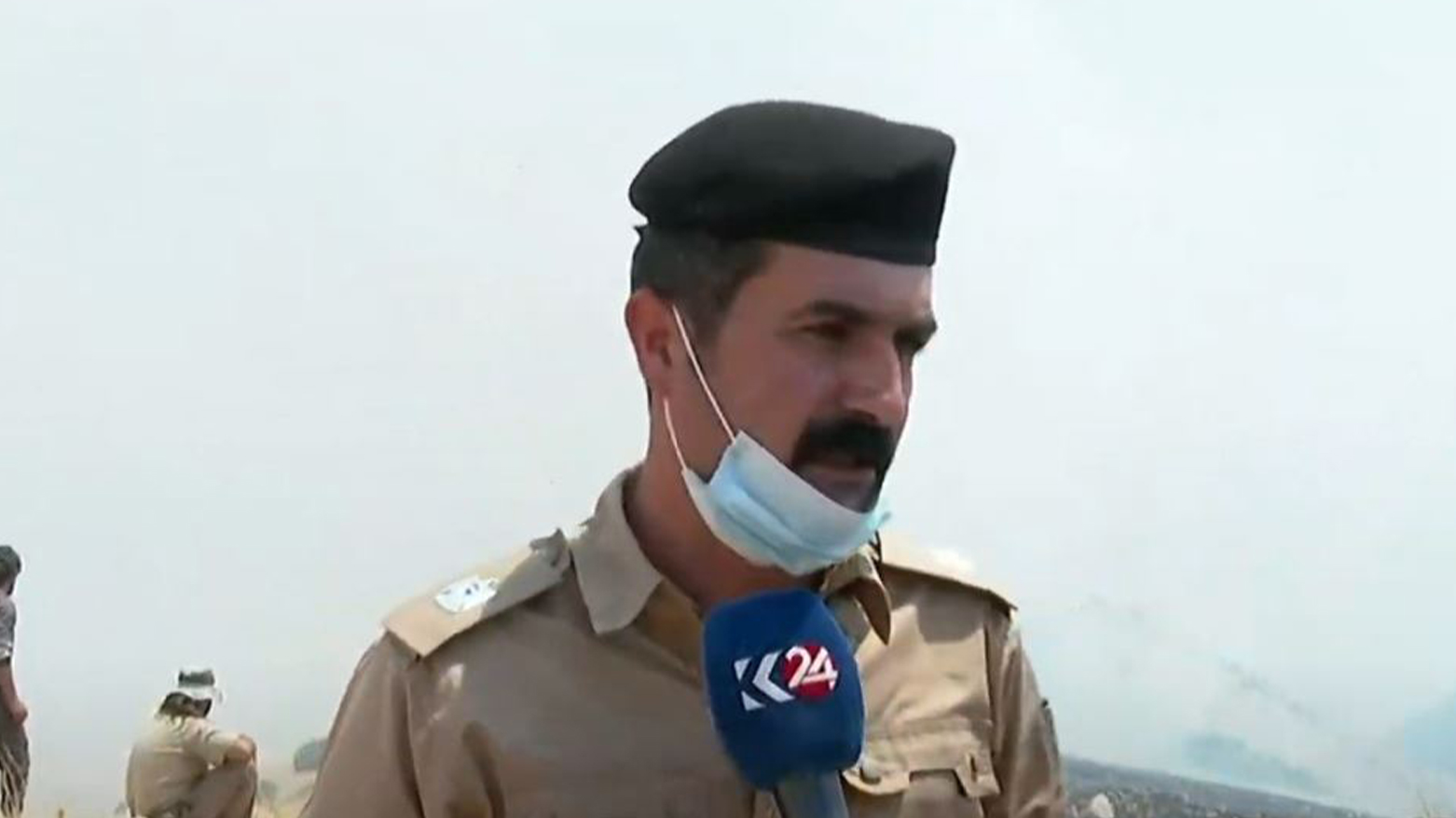 الرياح تعيق عملية إطفاء الحرائق في حلبجة