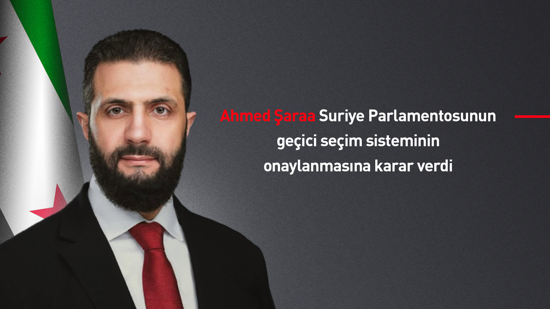Şaraa: Suriye Parlamentosunun geçici seçim sistemi Suriye'nin çıkarlarını yansıtıyor
