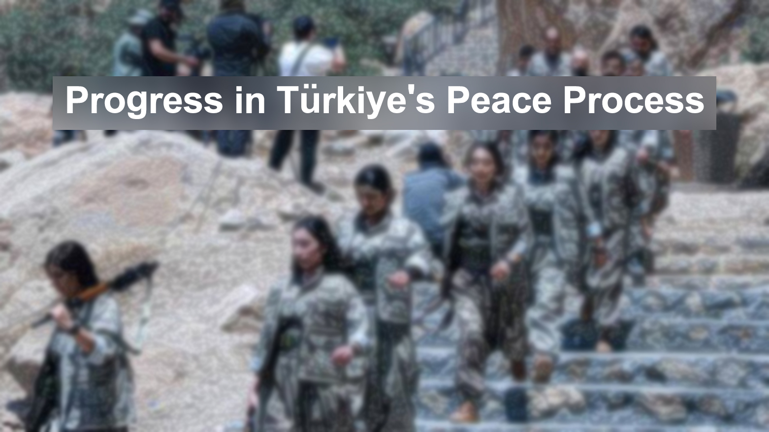 A blurry image of Kurdistan Workers' Party (PKK) fighters. (Graphic: Kurdistan 24)
