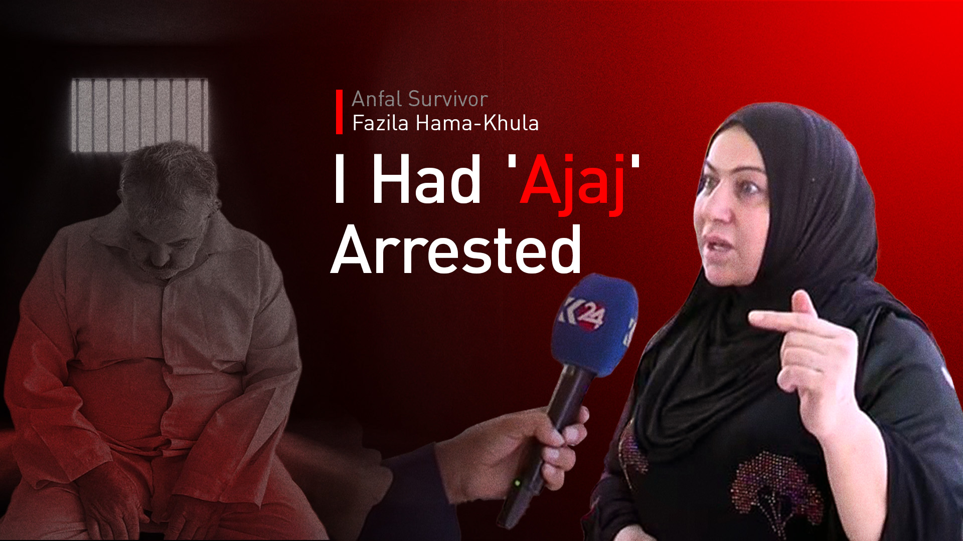 Anfal survivor Fazila Hama-Khula (R) and Ajaj (L). (Photo: Kurdistan24)