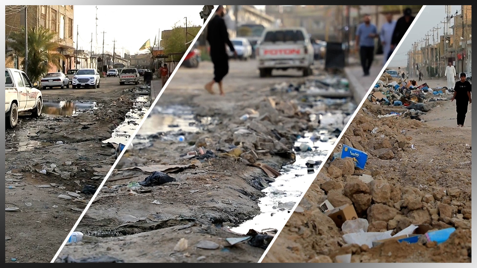 The photo highlights the severe neglect and lack of essential services in al-Shatrah district. (Photo: Kurdistan24)