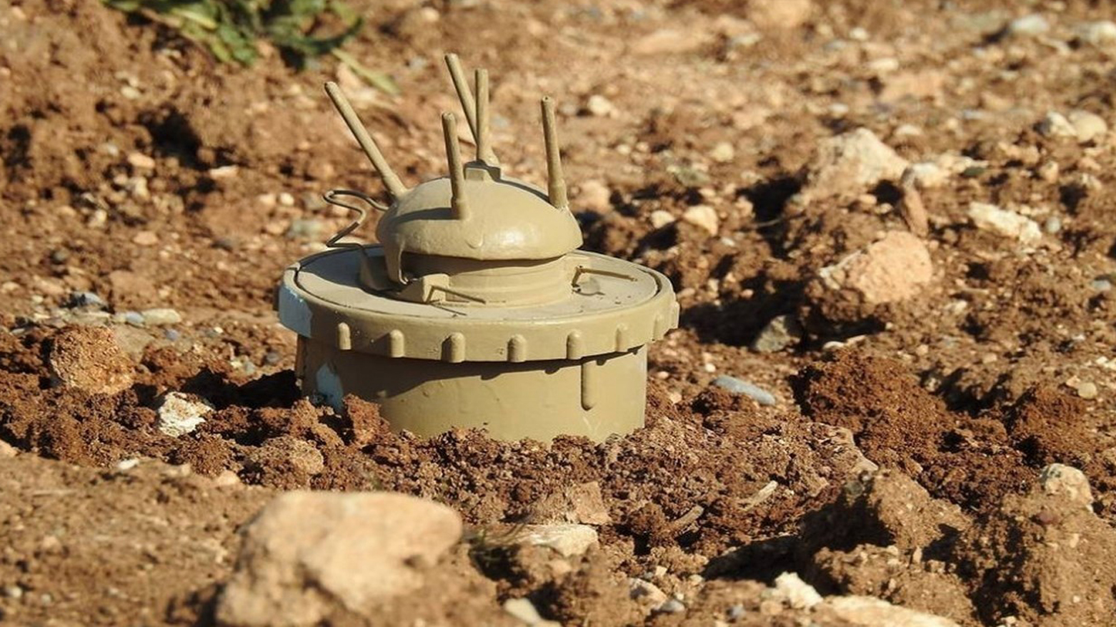 An anti-personnel landmine in the Kurdistan Region. (Photo: Kurdistan24)