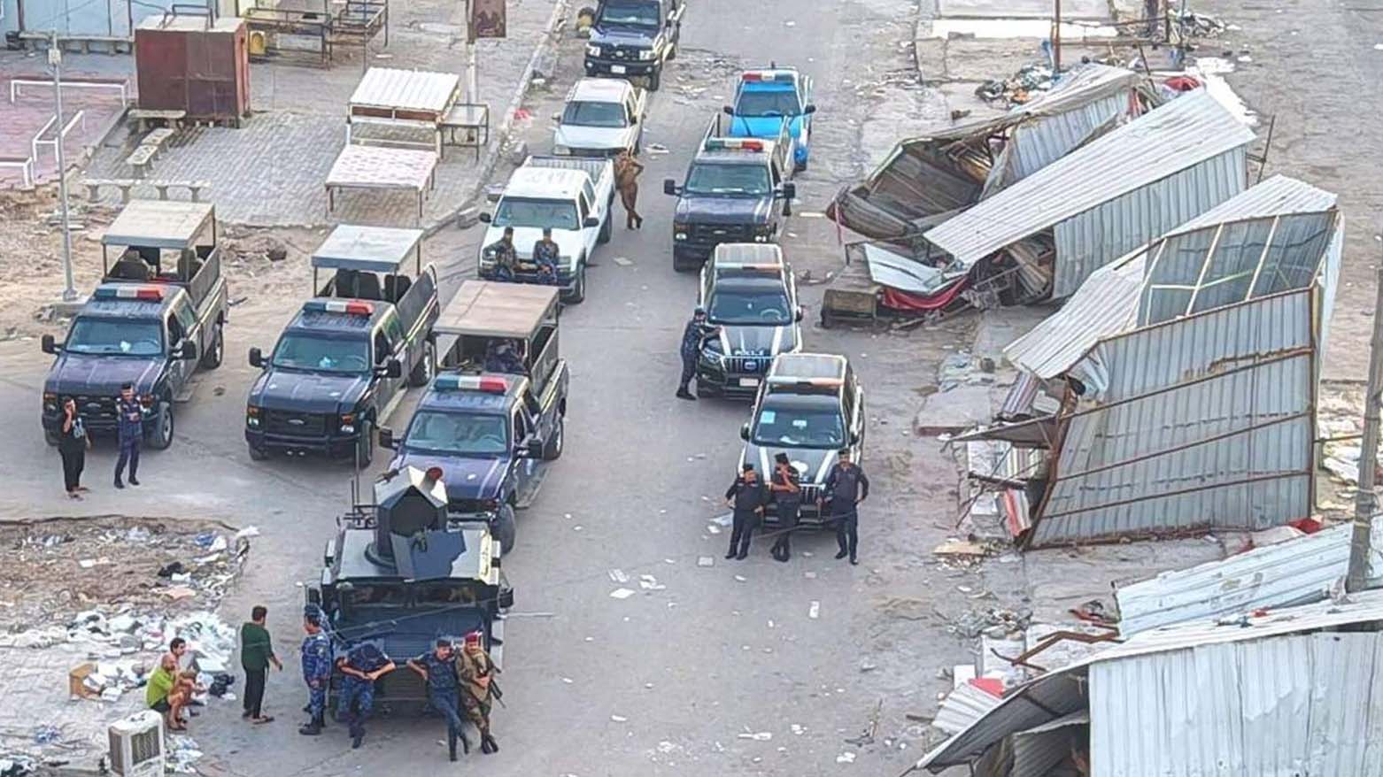 Iraqi security forces deployed to Muraidi Market in Baghdad's Sadr City, Aug. 27, 2025. (Photo: Kurdistan24)
