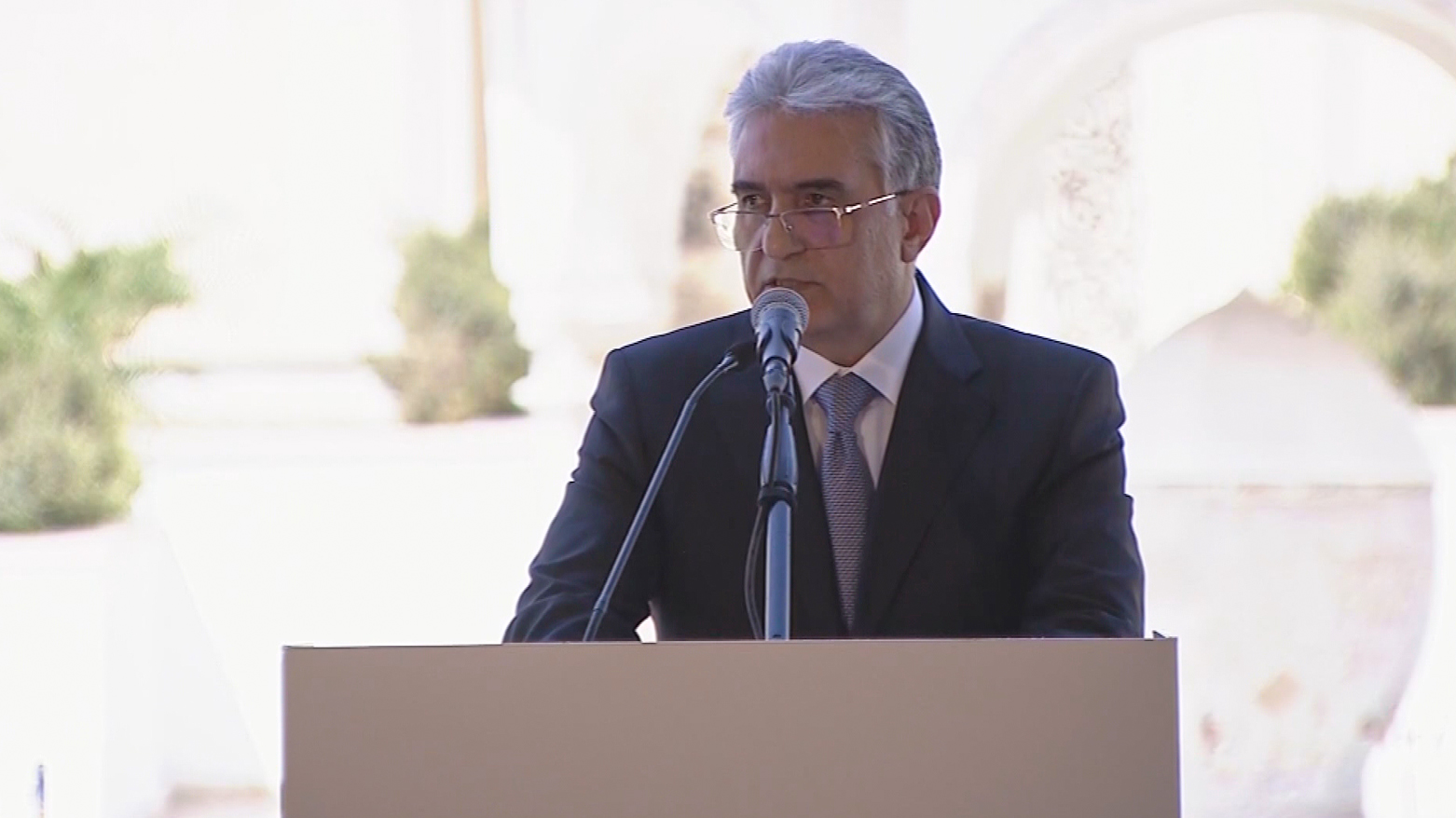 Kurdistan Regional Government (KRG) Interior Minister Rebar Ahmed delivering a speech, Sept. 1, 2025. (Photo: Kurdistan24)