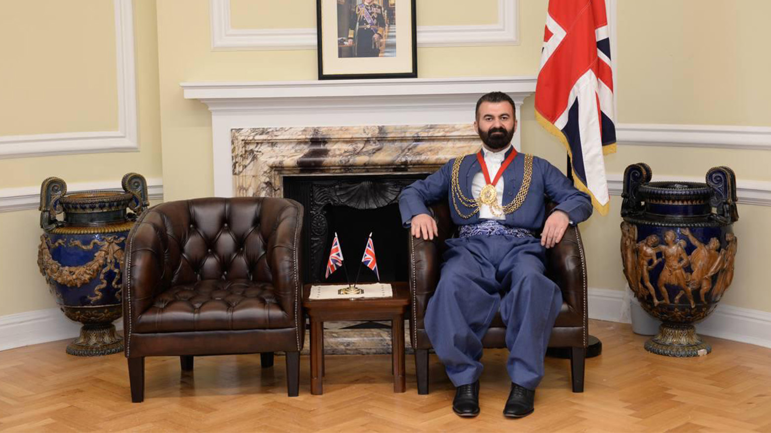 Councillor Sarbaz Barznji, the former Mayor of Lambeth Council in the UK. (Photo sent to Kurdistan24)