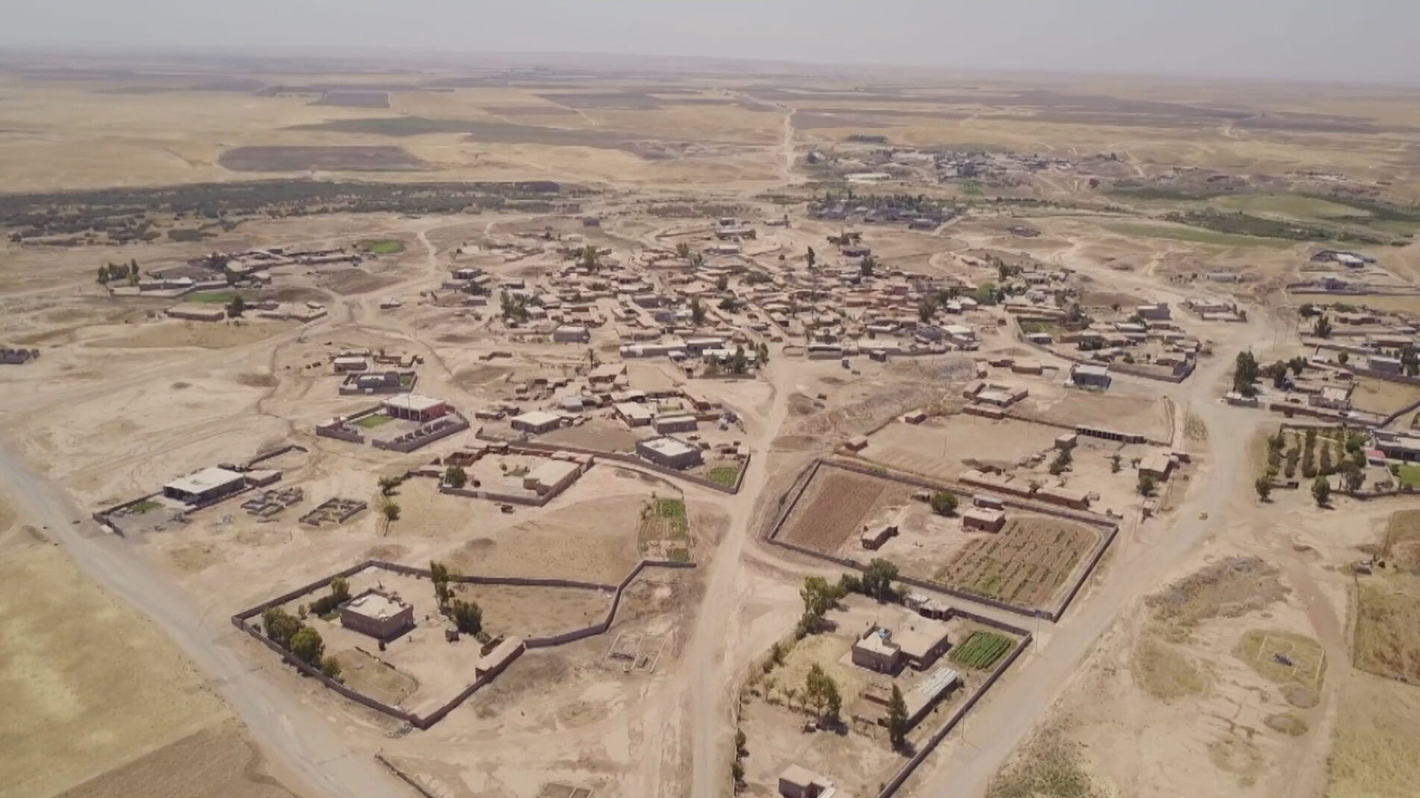 Aerial view of villages in Kirkuk’s Shwan District. (Photo: Kurdistan24)