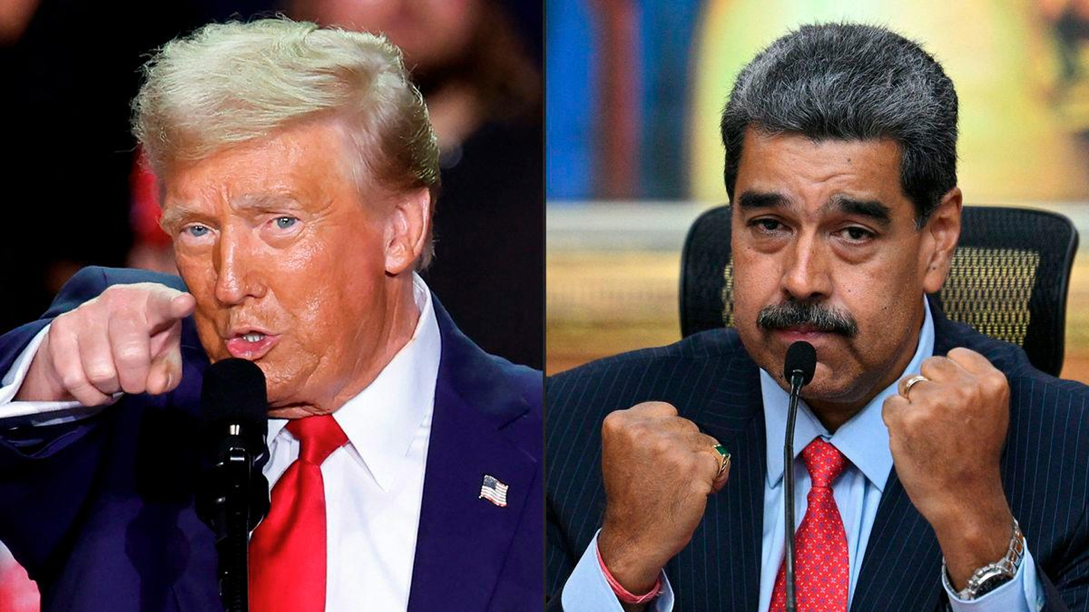 This composite image shows U.S. President Donald Trump (L) and Venezuelan President Nicolás Maduro (R). (AFP)