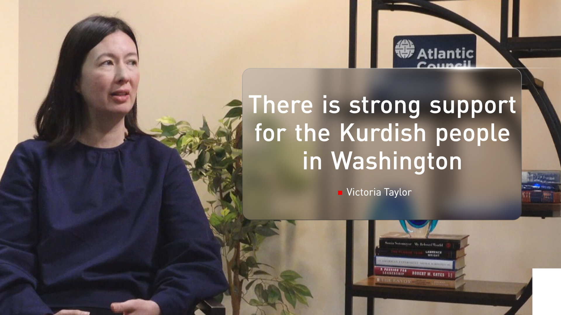 Victoria Taylor, U.S. Deputy Assistant Secretary for Iraq and Iran, speaks to Kurdistan24, Sept 10, 2025. (Photo: Designed by Kurdistan24)