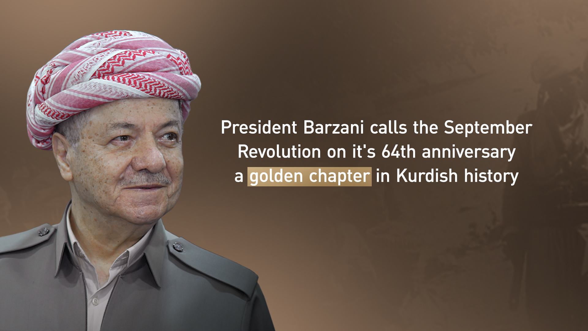 President Masoud Barzani. (Graphic: Kurdistan24)