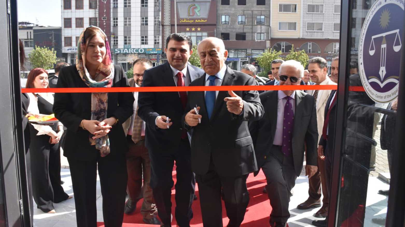 Kurdistan Region Minister of Justice Firsat Ahmed, (C-R), inaugurates the Ministry of Justice's permanent legal book exhibition, Sep. 11, 2025. (Photo: Kurdistan24)