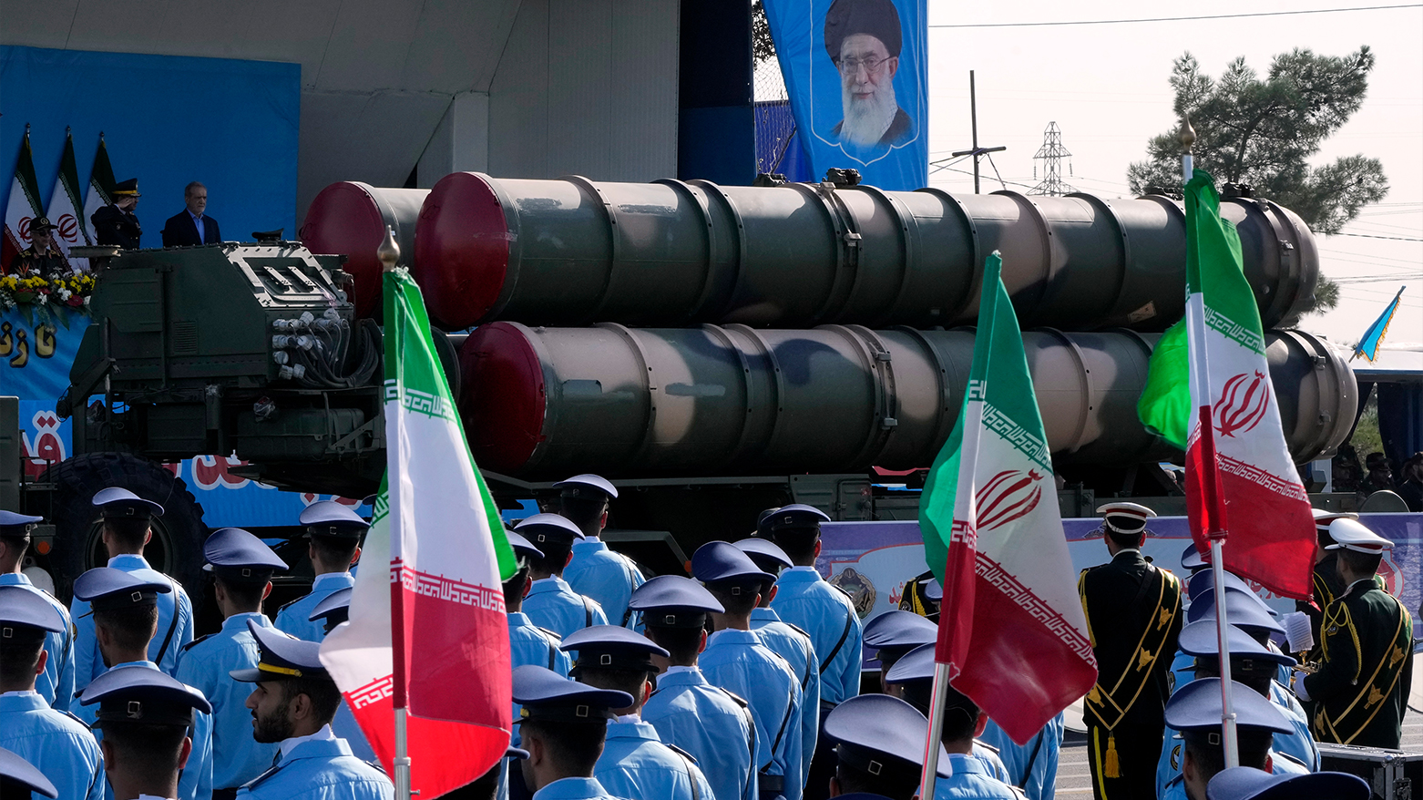 A military parade in Tehran, Iran. (Photo: AP)