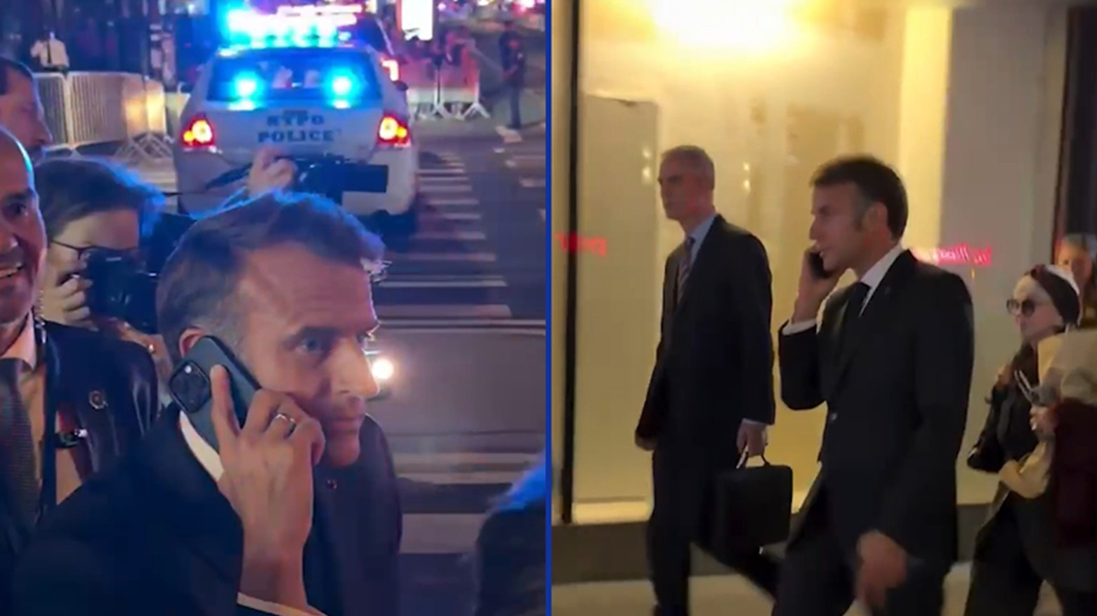 Macron, New York'ta Trump'ın konvoyu nedeniyle trafikte mahsur kaldı