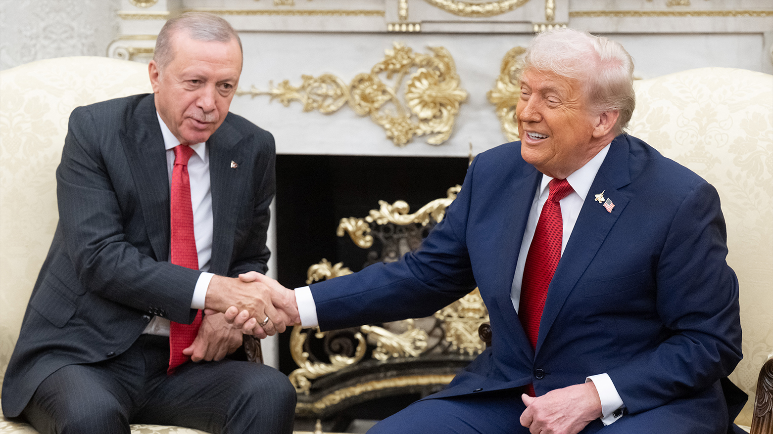 US President Donald Trump and Turkish President Recep Tayyip Erdogan. (AFP)
