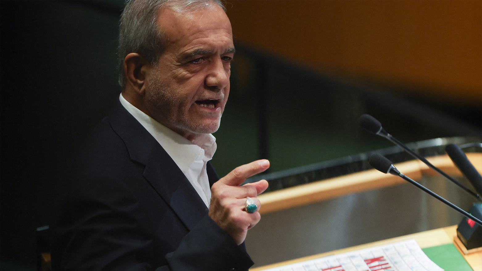 Iran's President Masoud Pezeshkian. (AFP)