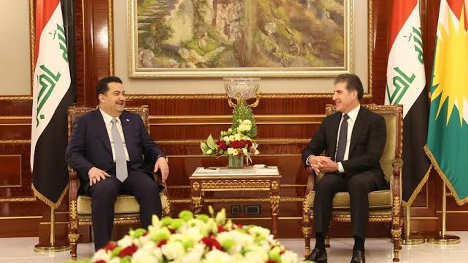 نێچیرڤان بارزانی و محەممەد شیاع سوودانی