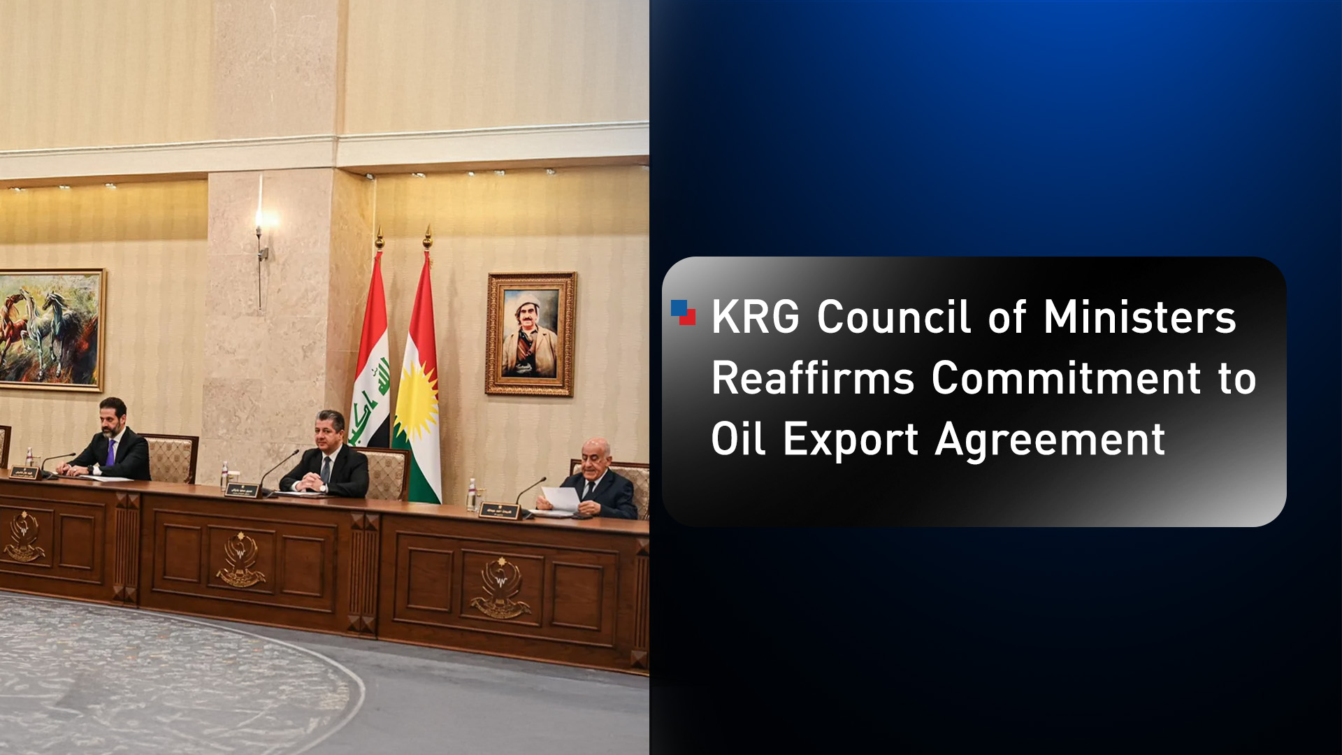 The meeting of the KRG Council of Ministers, Oct. 1, 2025. (Photo: Designed by Kurdistan24)
