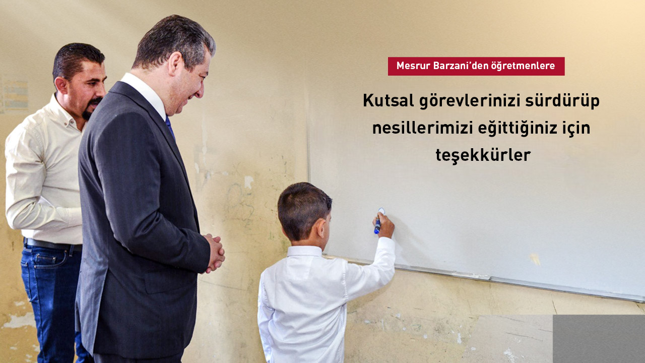 Başbakan Barzani'den Dünya Öğretmenler Günü mesajı