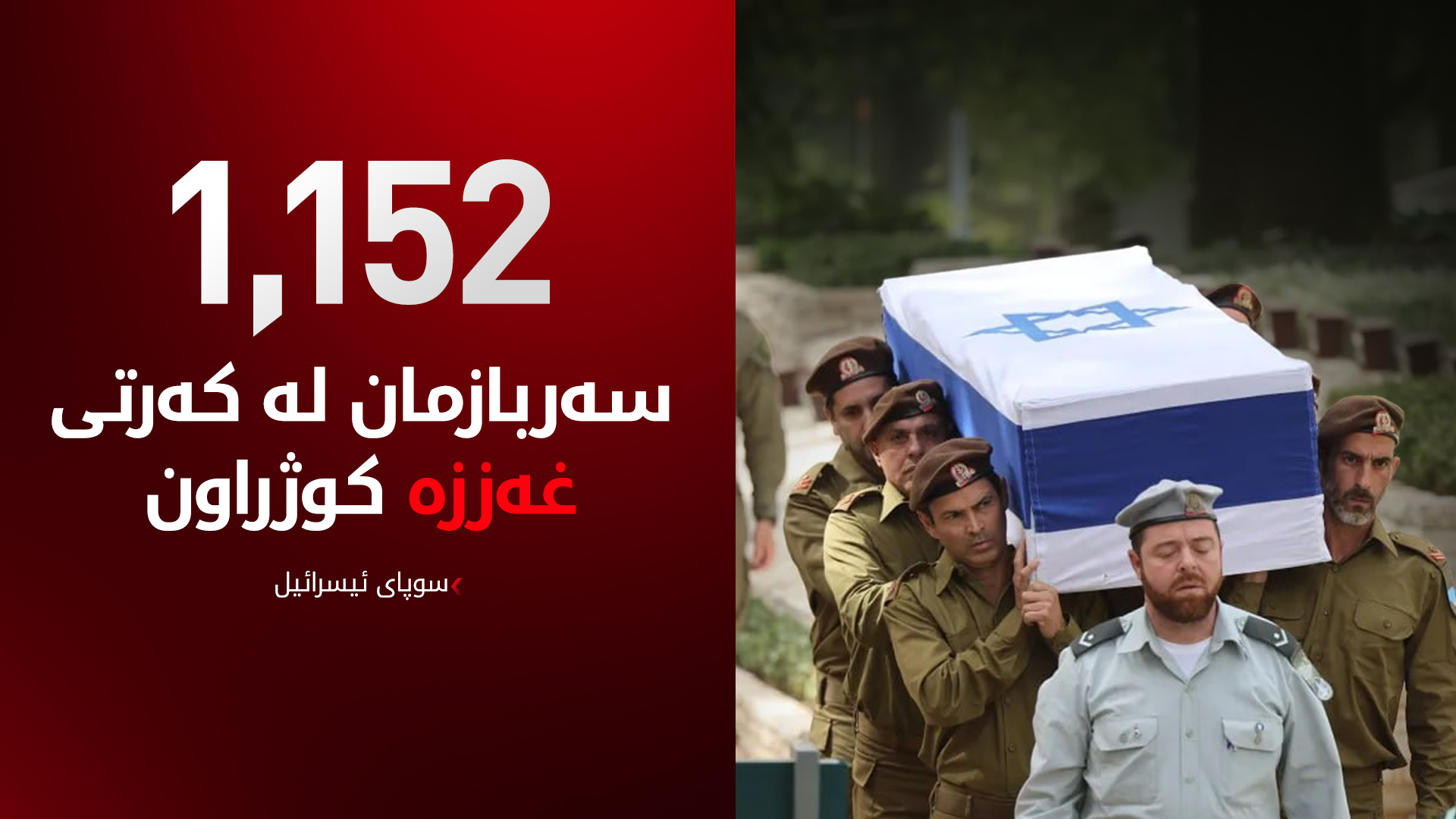 ئیسرائیل ژمارەی کوژراوانی هێزەکانی بڵاوکردەوە