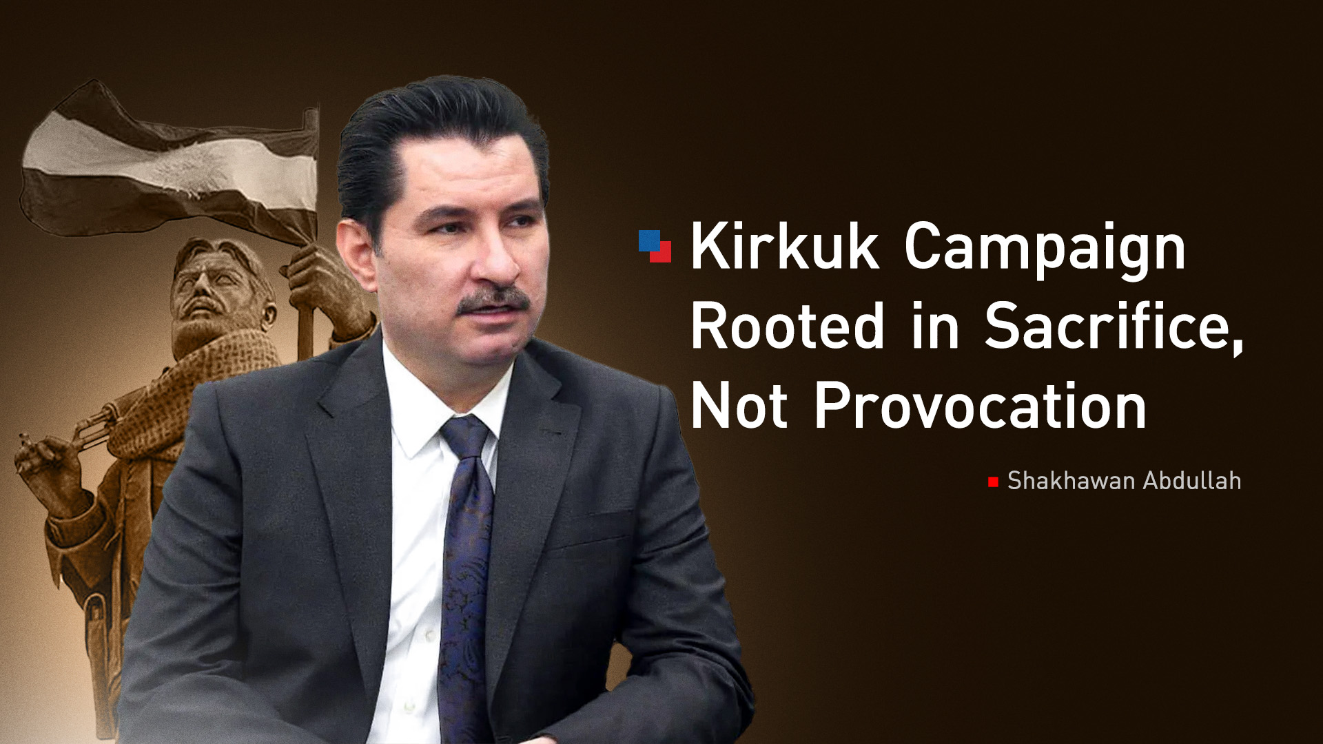 The head of the Kurdistan Democratic Party (KDP) list in Kirkuk, Dr. Shakhawan Abdullah. (Photo: Kurdistan24)