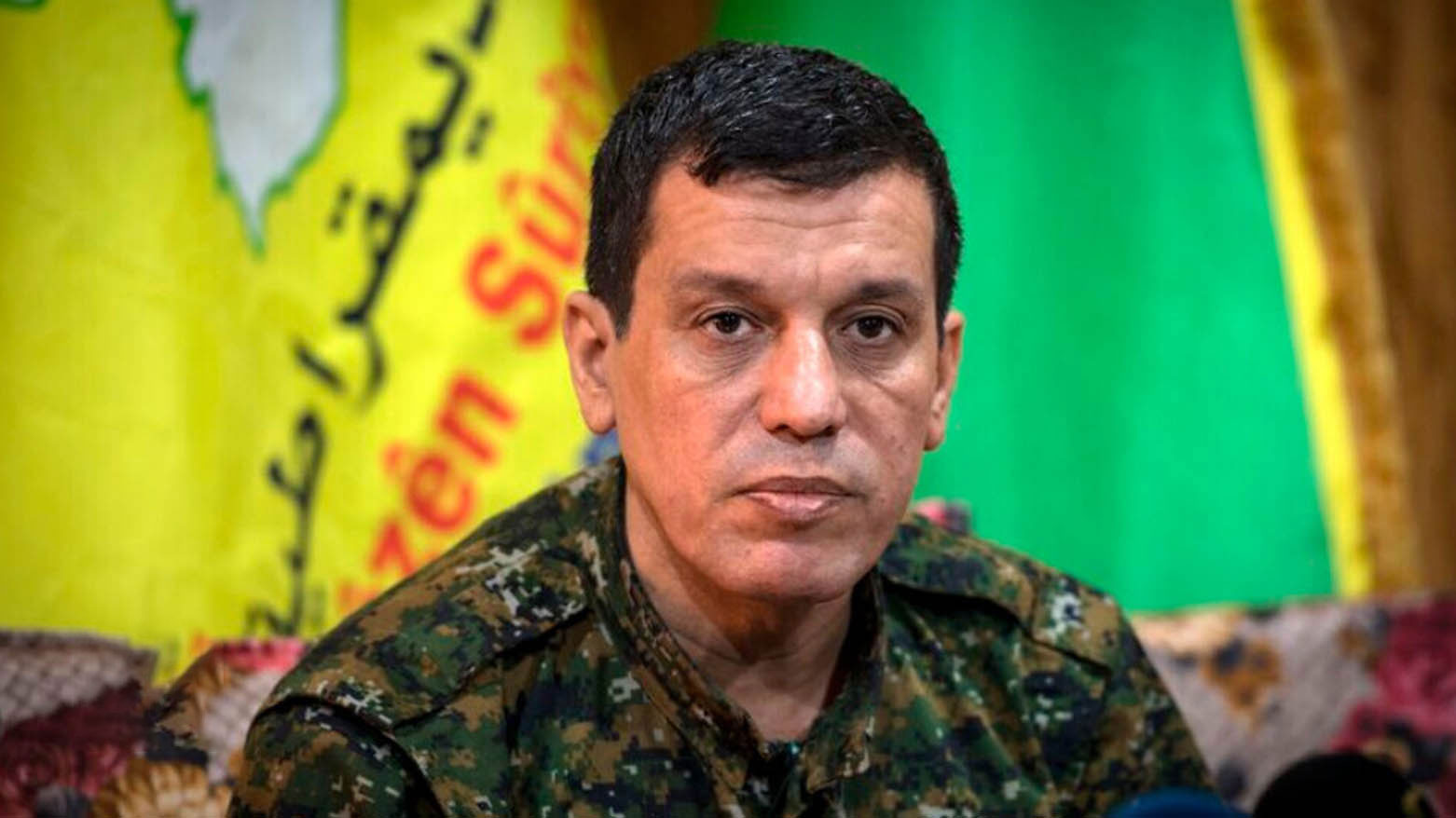 Mazloum Abdi, commander of the SDF, in Hassakeh, Western Kurdistan. Oct. 24, 2019. (AFP)