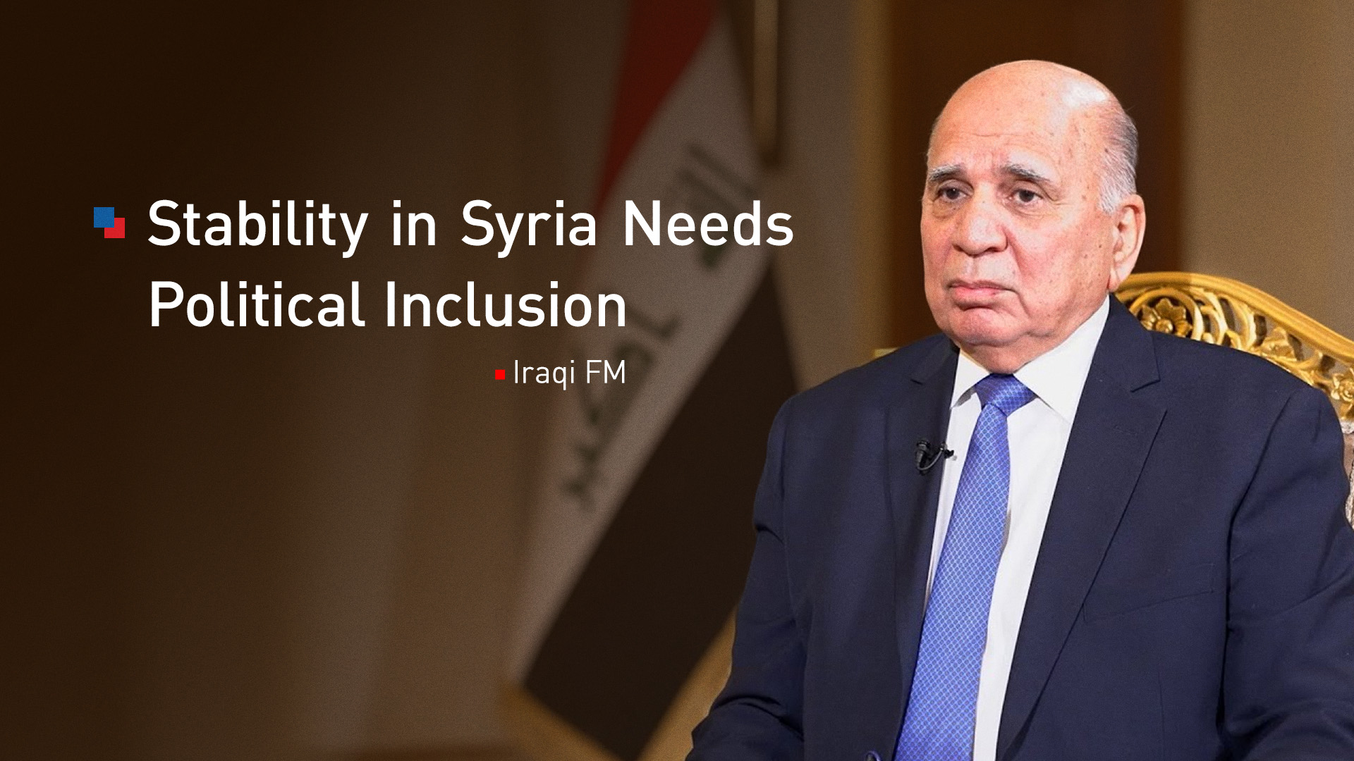 Iraq FM Fuad Hussein. (Photo: Kurdistan24)