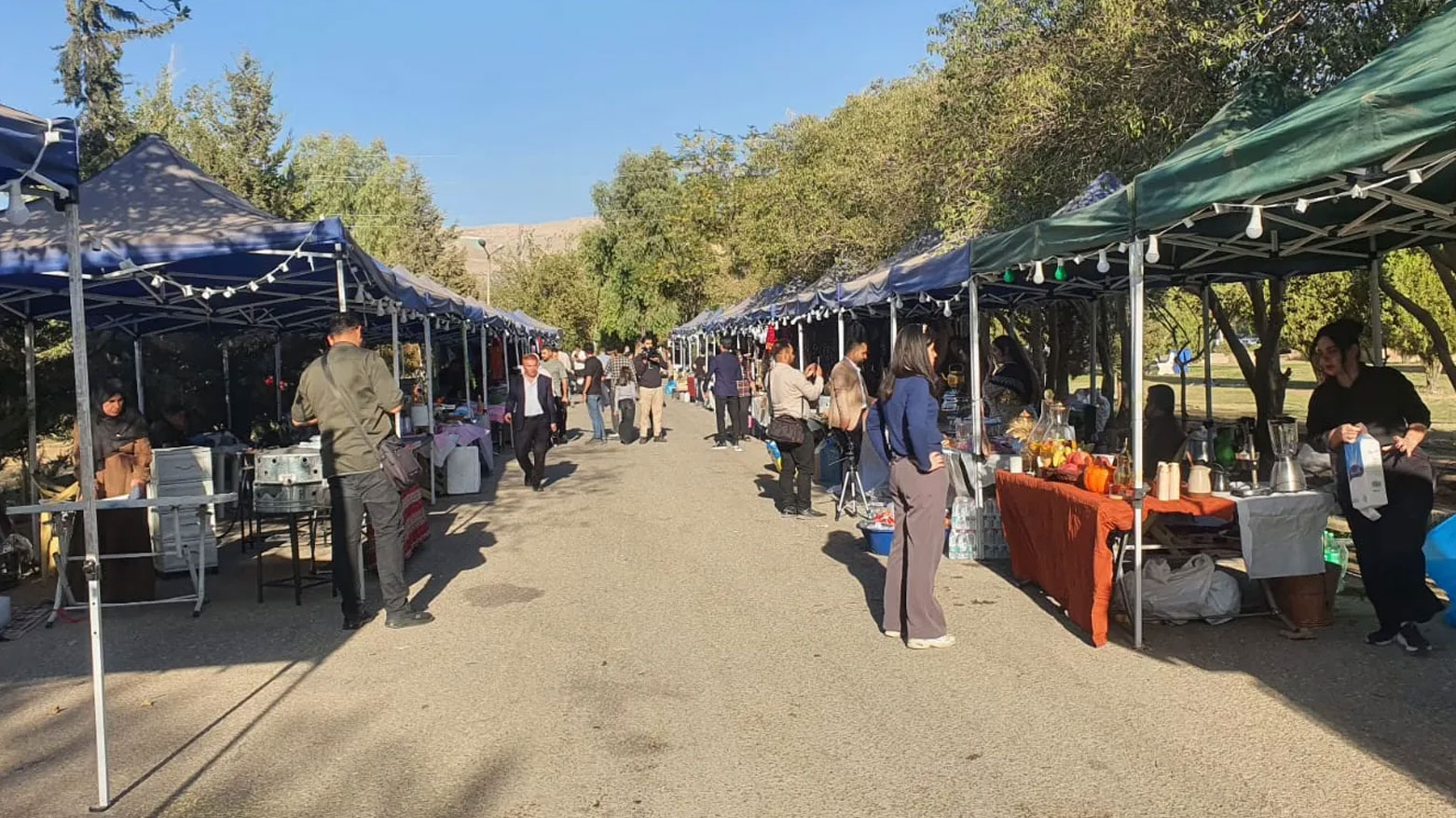 A picture from the festival atmosphere. (Photo: Shafaq News)