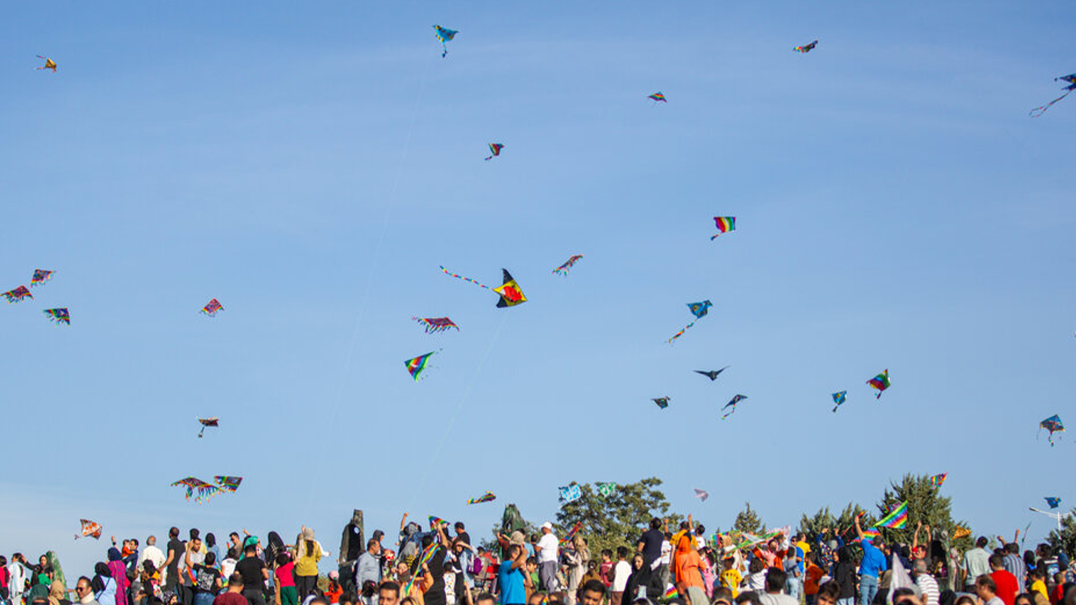 The photo shows a kite flying festival in Iran. (Photo: Tehran Times)