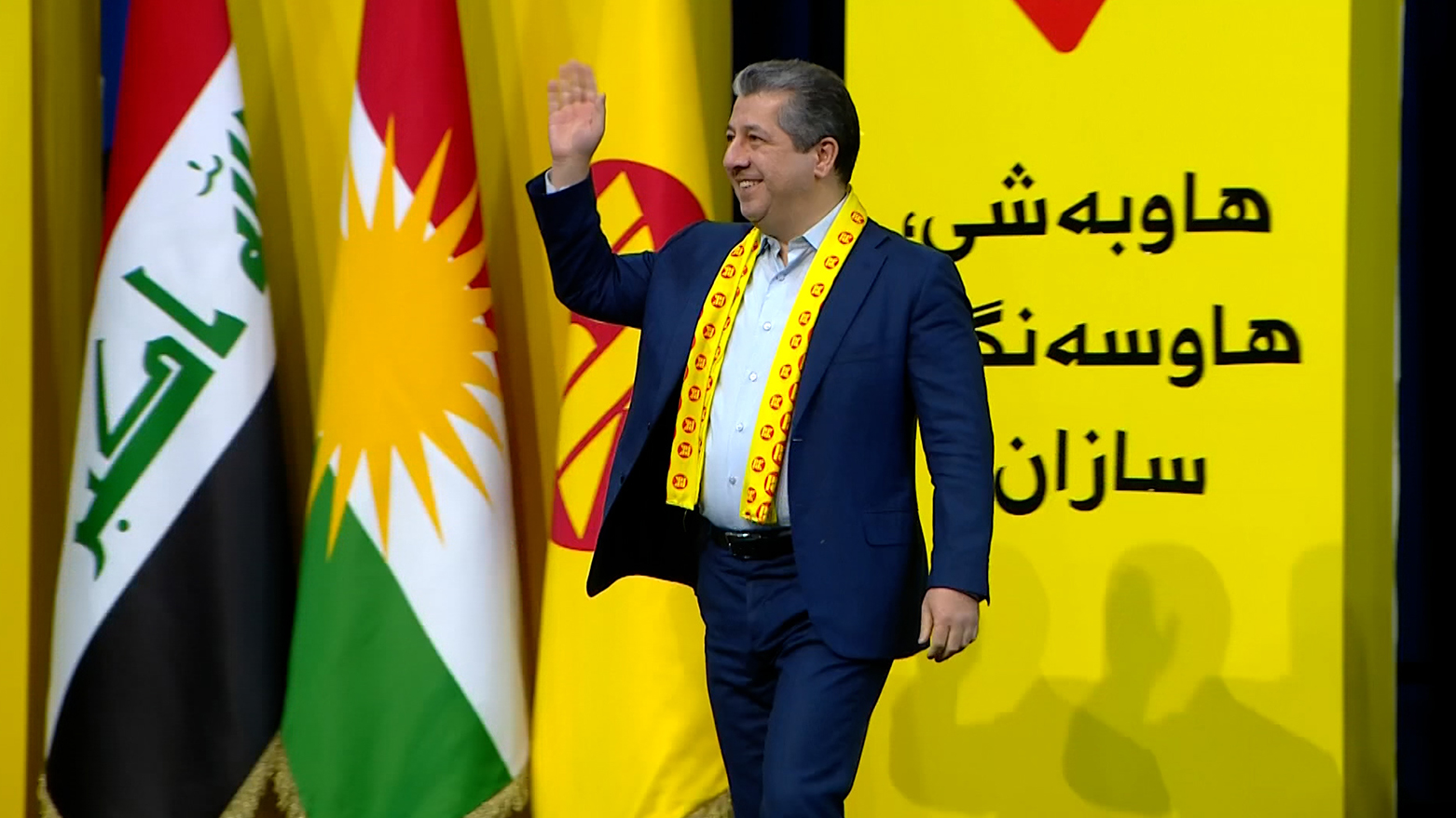 بە وێنە؛ بە ئامادەبوونی مەسرور بارزانی کەرنەڤاڵی بانگەشەی پارتی لە هەولێر بەڕێوە چوو