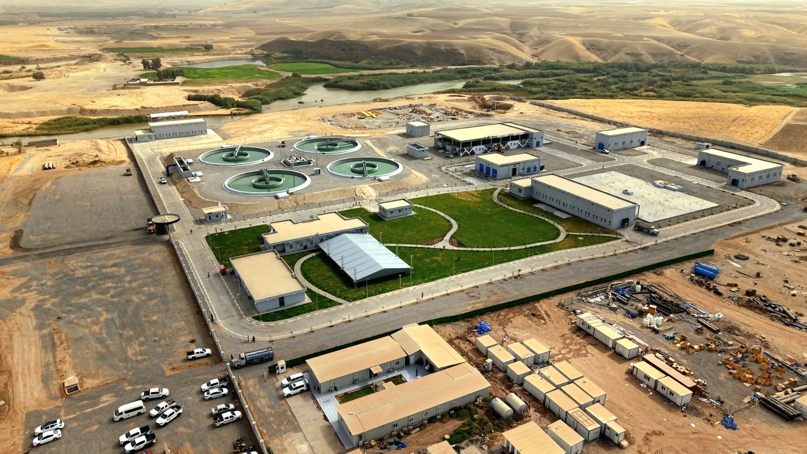 An aerial shot of Qushtapa Water Project. (Photo: Kurdistan24)