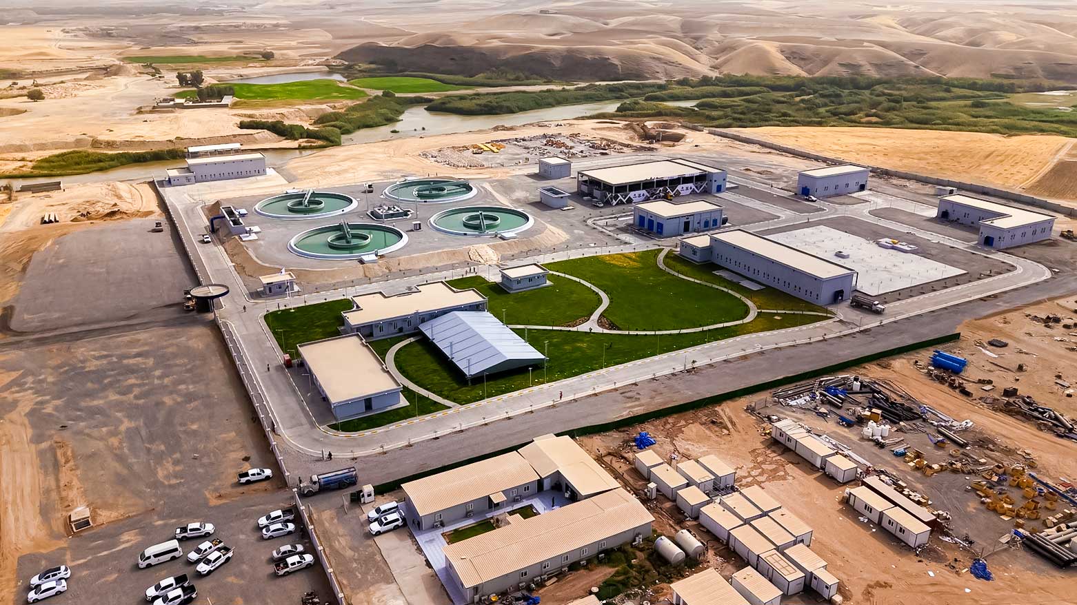 An aerial shot of Qushtapa Water Project. (Photo: Kurdistan24)