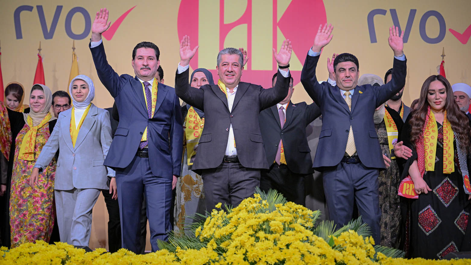 وێنە؛ بە ئامادەبوونی مەسرور بارزانی ئاهەنگی بانگەشەی پارتی لە هەولێر بەڕێوەچوو