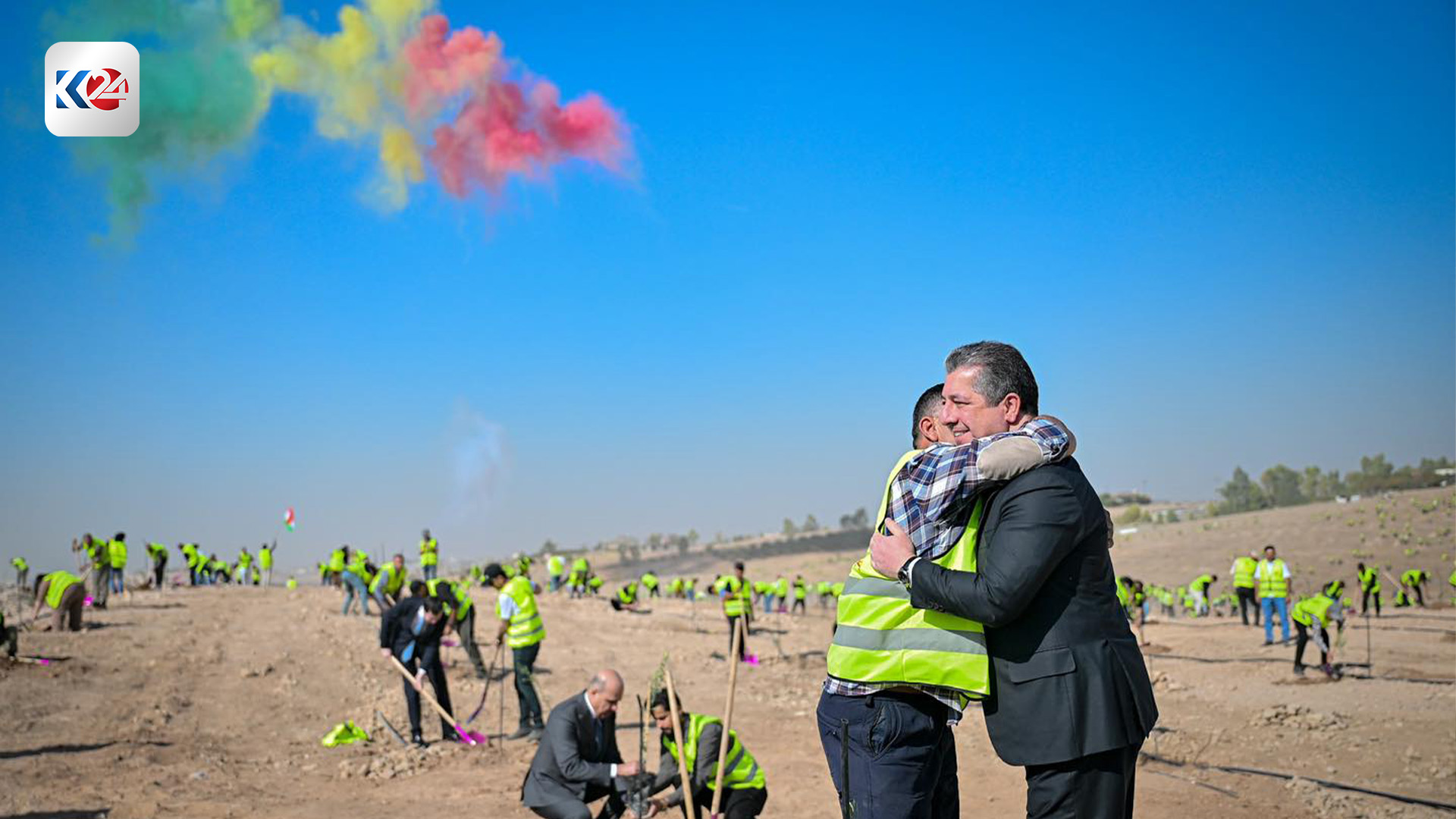 بالصور.. بحضور رئيس الحكومة.. إنطلاق مشروع حزام أربيل الأخضر