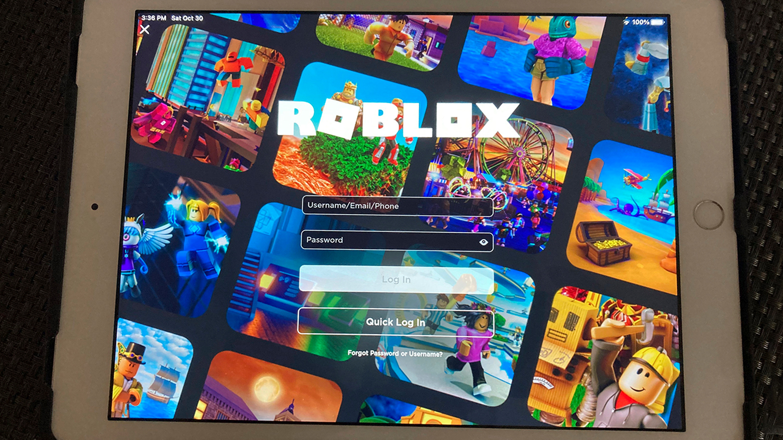 The gaming platform Roblox is displayed on a tablet, Oct. 30, 2021, in New York. (Photo: AP)