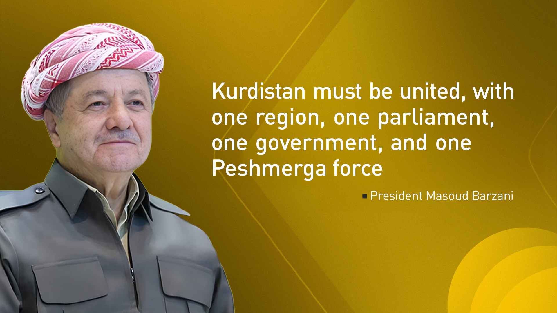 President Masoud Barzani. (Graphic: Kurdistan24))