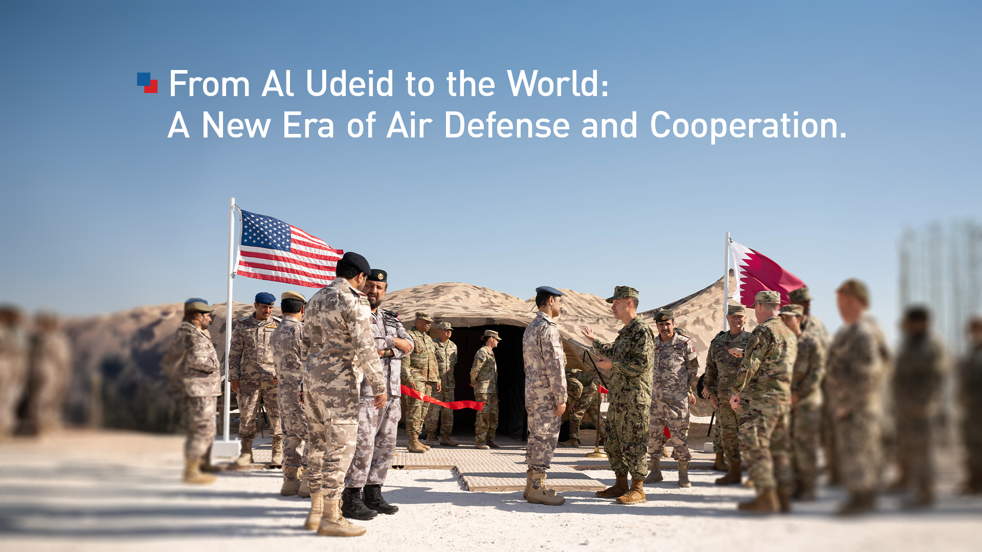 The inauguration ceremony of the first bilateral Combined Command Post for air defense in the Middle East at Al Udeid Air Base, Qatar, Nov. 3, 2025. (Photo: CENTCOM)