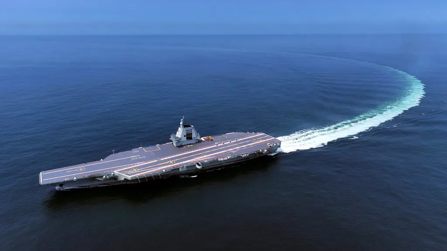 China’s third and newest aircraft carrier, the Fujian. (Xinhua News Agency)