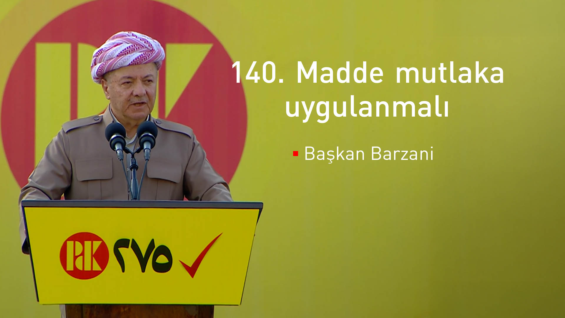 Başkan Barzani: Seçimler halkın kendi kaderini belirlemesi için doğru yoldur
