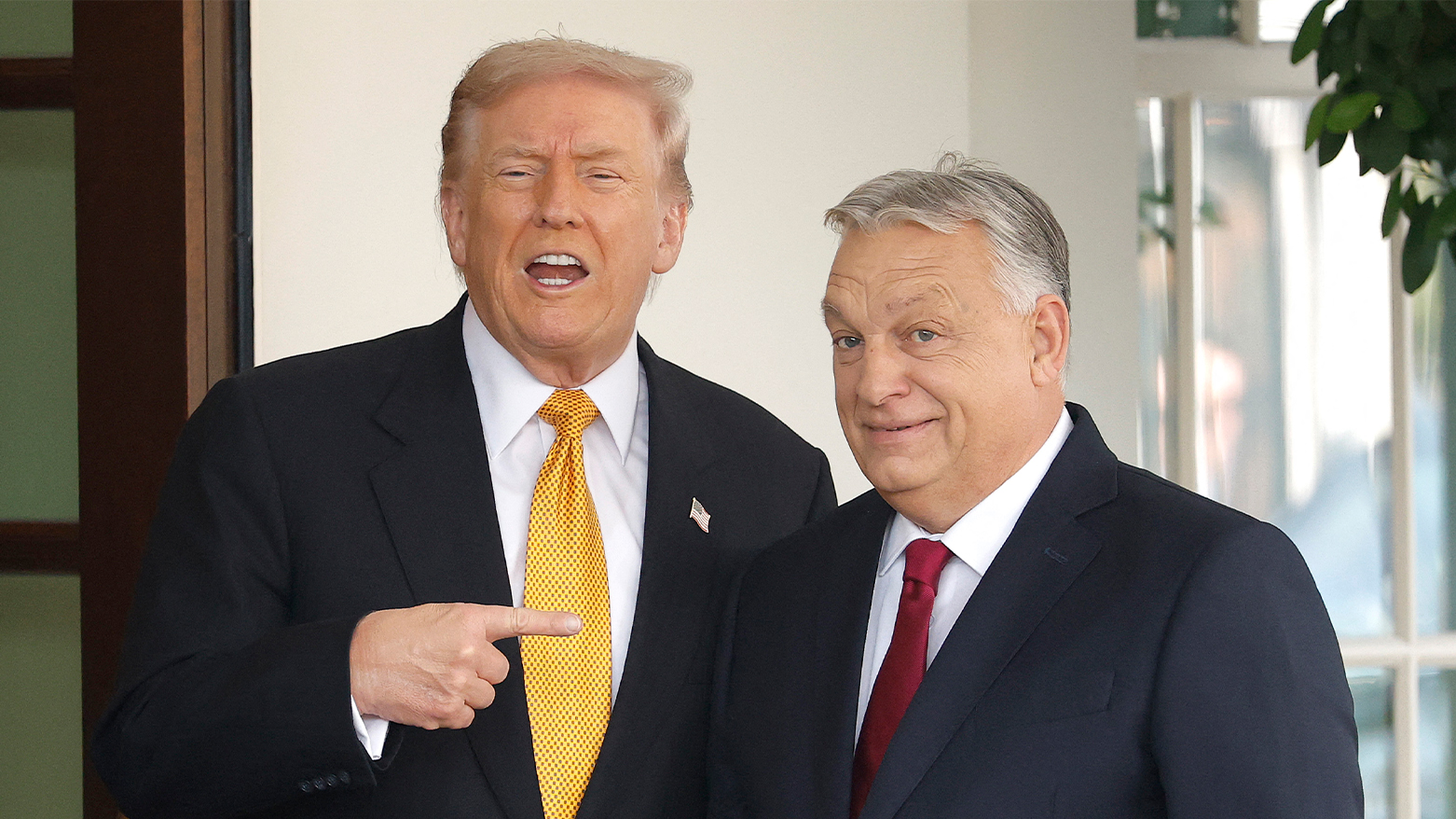 U.S. President Donald Trump (L) and Hungarian PM Viktor Orbán (R). (AFP)