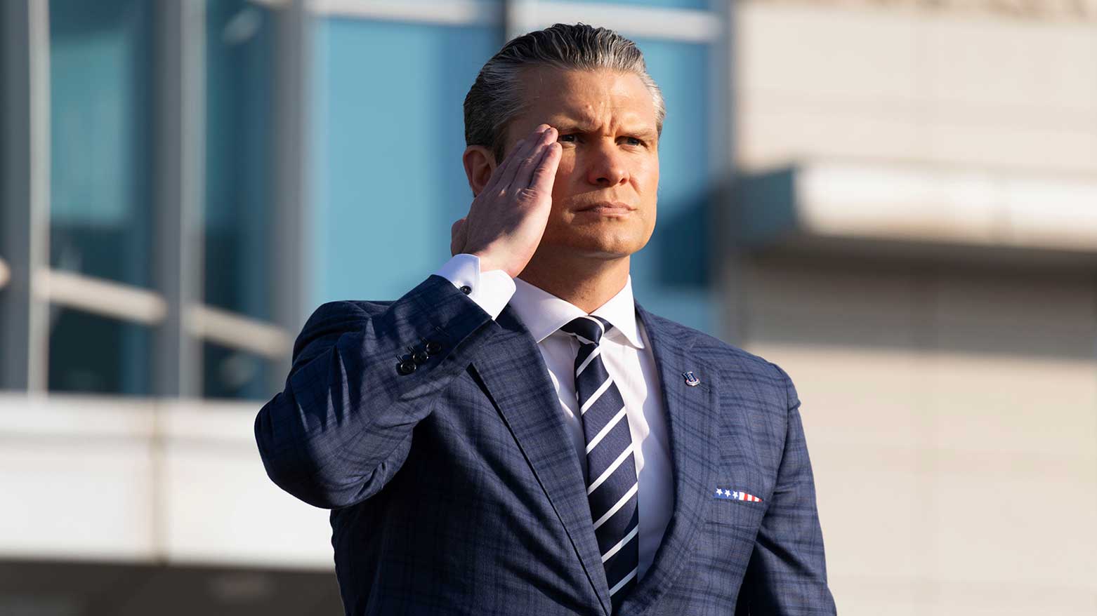 U.S. War Secretary Pete Hegseth salutes as he and South Korean Defense Minister Ahn Gyu-back inspect a guard of honor prior to the 57th SCM, in Seoul, South Korea, Nov. 4, 2025. (Photo: AP)