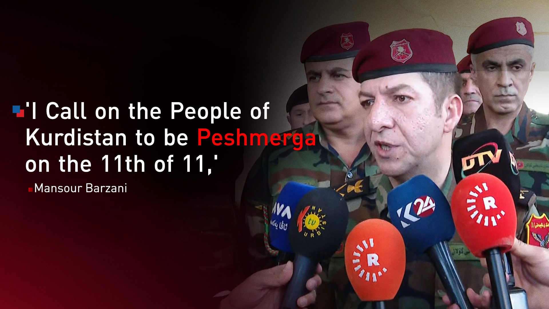 Mansour Barzani, the Commander of First Special Forces Division and of Gulan Special Forces. (Photo: Kurdistan24)