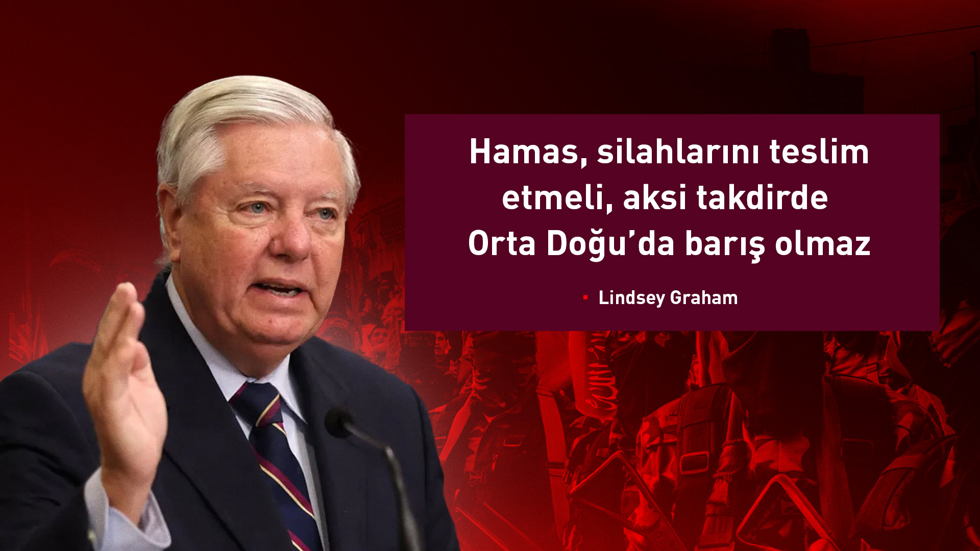 ABD'li senatör: Hamas silahlı olduğu sürece Orta Doğu'da barış olmaz