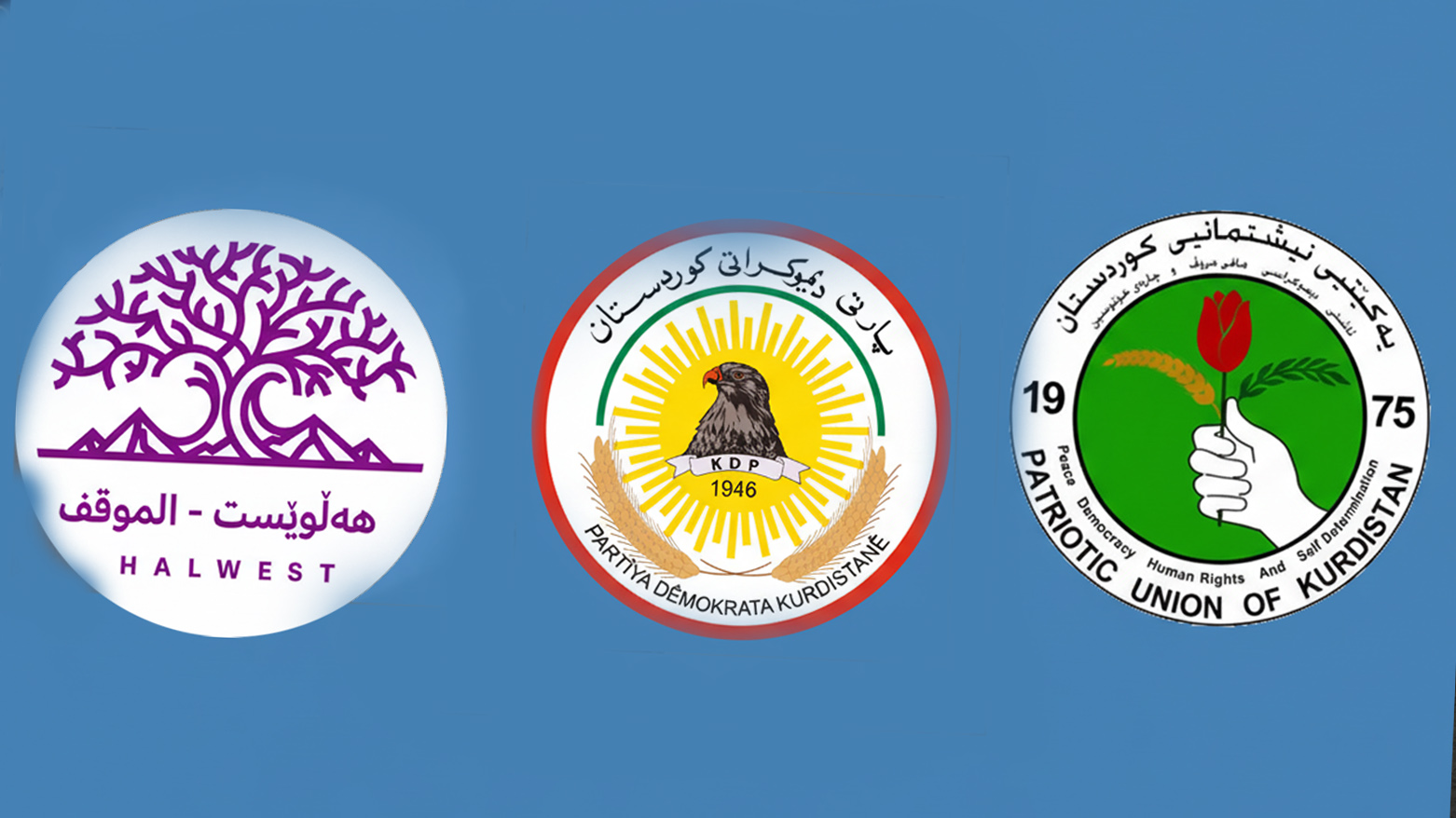 لۆگۆی سێ حزبە یەکەمەکەی کوردستان