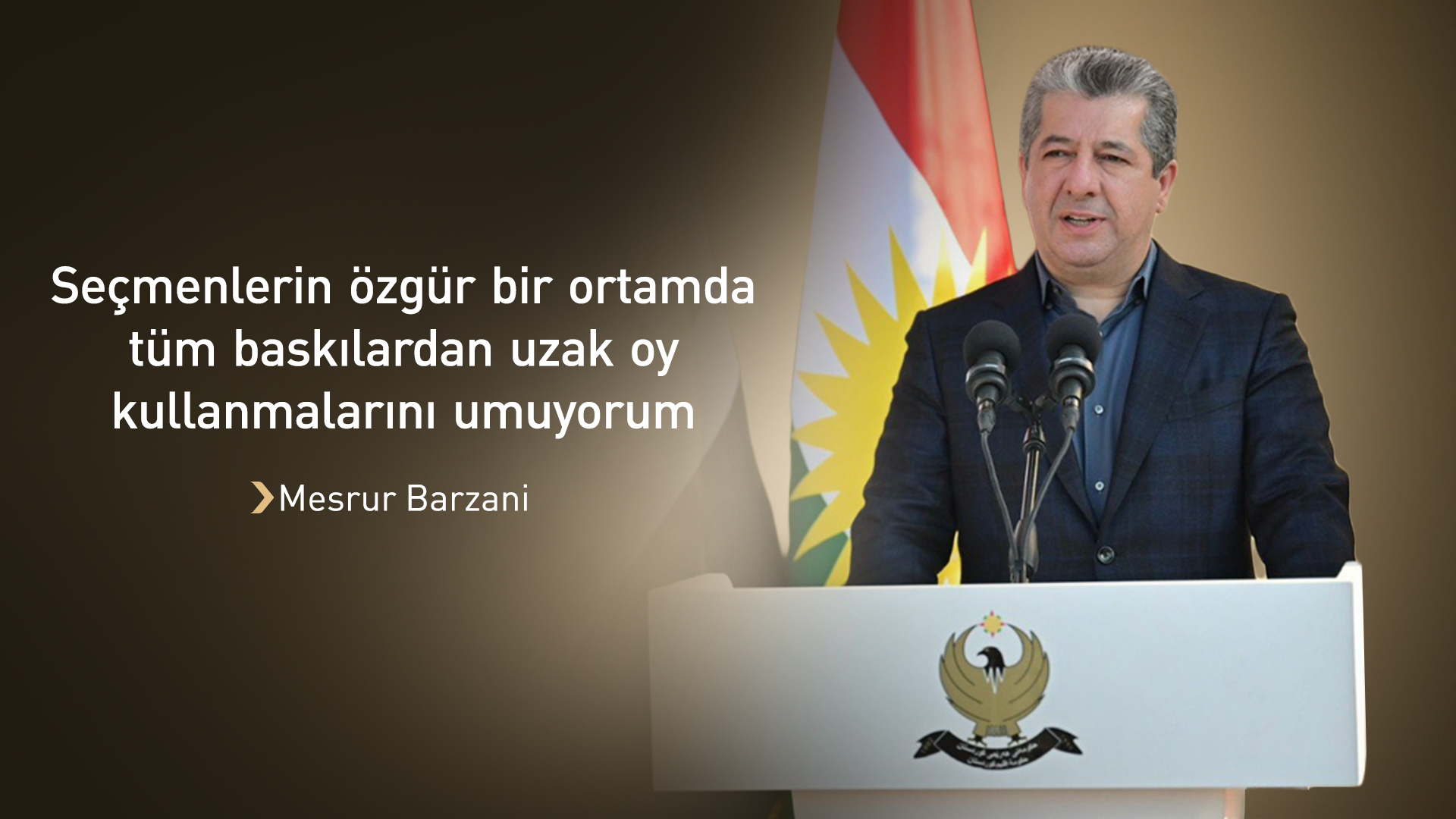 Başbakan Barzani'den Kürdistan halkına "sandığa gidin" çağrısı