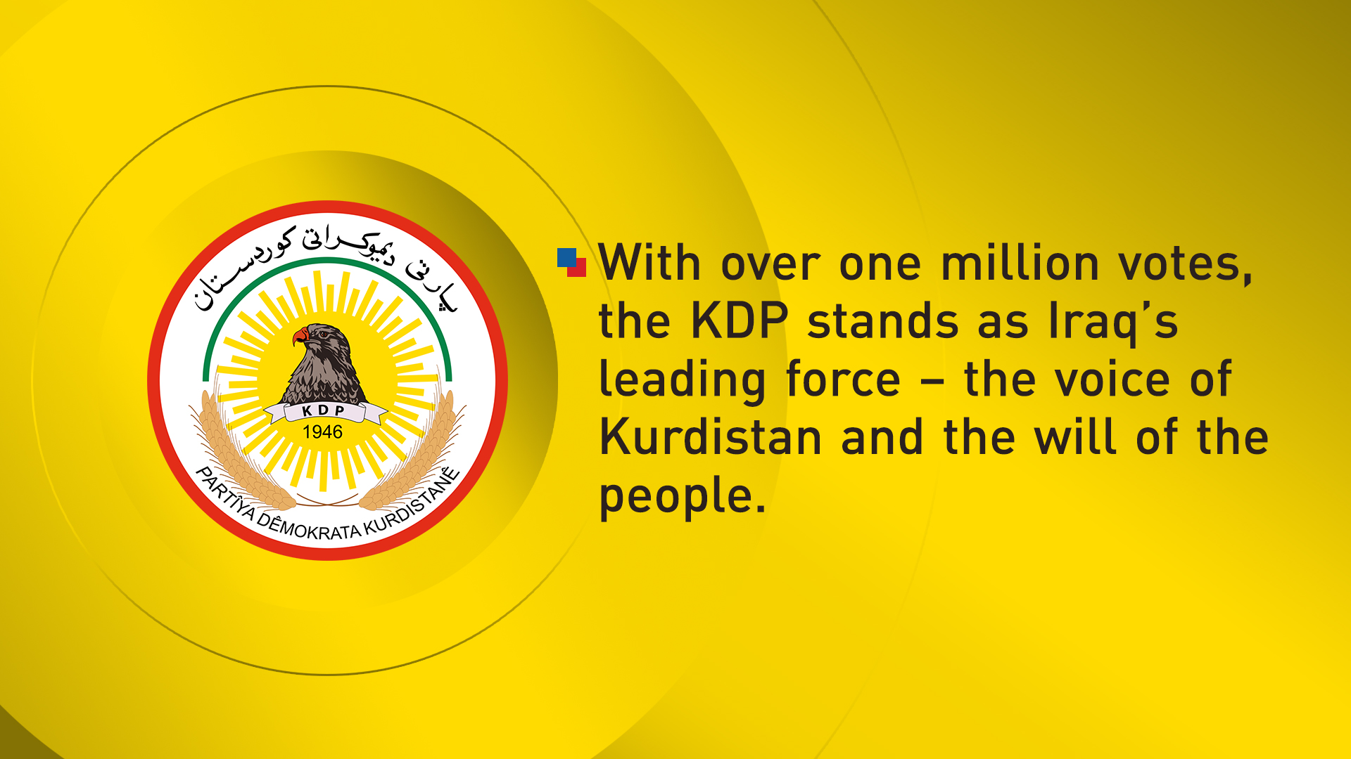 Kurdistan Democratic Party (KDP) logo. (Graphics: Kurdistan24)