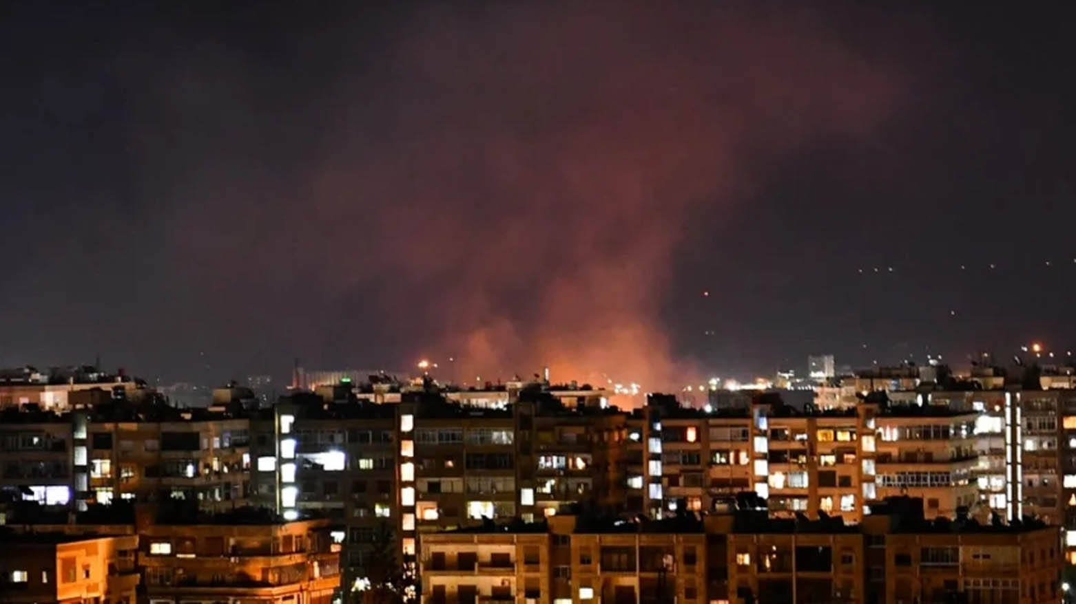 A picture of the Mezzeh neighborhood in the capital Damascus after the explosion. (Photo: Social Media)