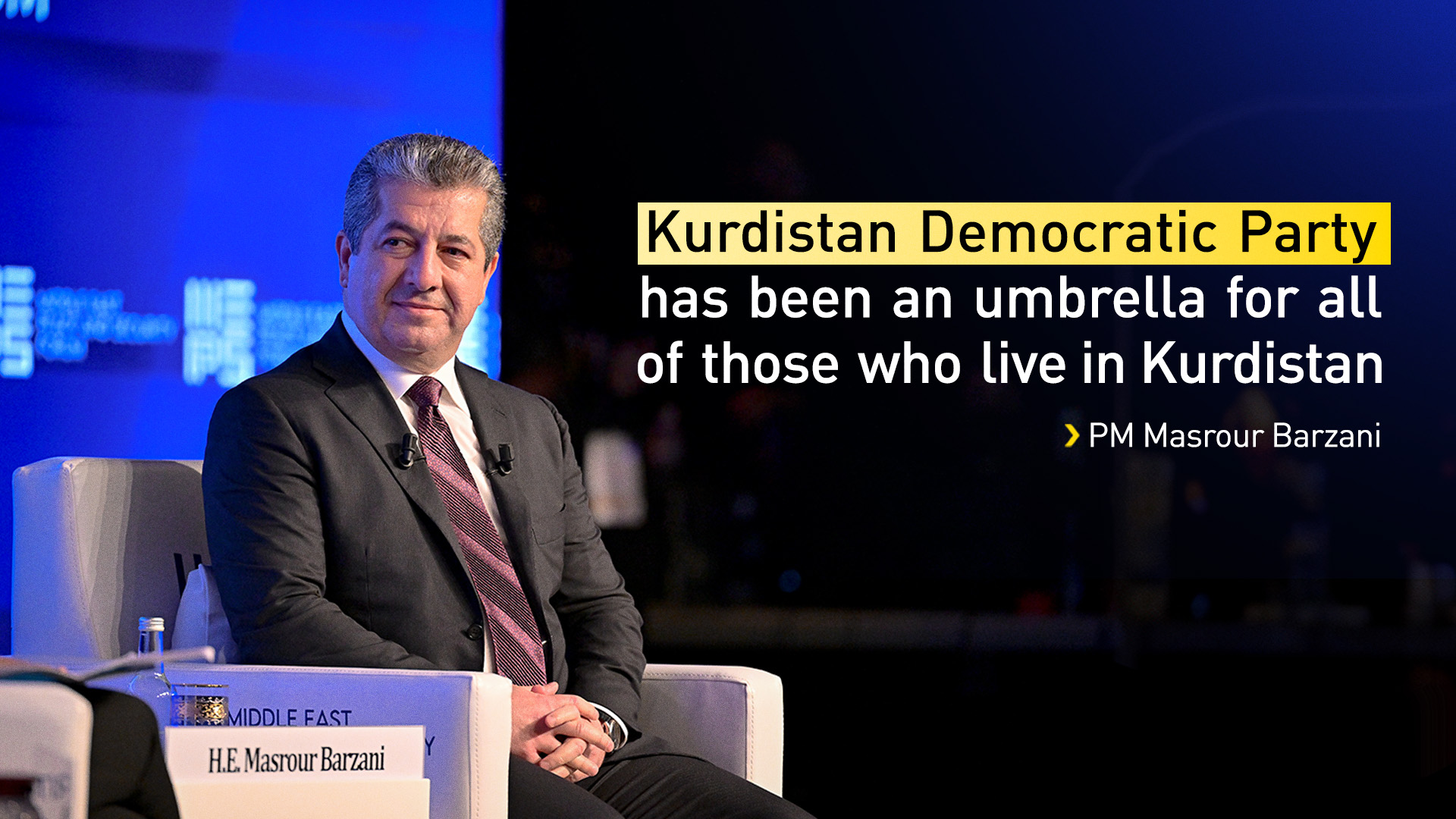 Masrour Barzani, Prime Minister of the Kurdistan Regional Government (KRG). (Graphic: Kurdistan24)